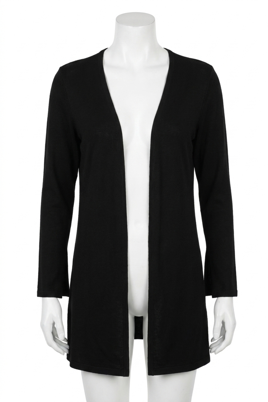 NEW FRENCH KYSS jane long sleeve kashmira cardigan in black